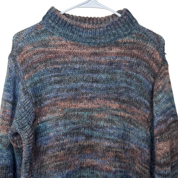 Chico’s Spacedye Striped Pullover Sweater Oversized Tunic Womens US M Chicos 1 - Picture 4 of 12